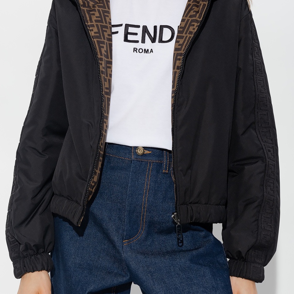 Fendi Reversible bomber jacket with hood